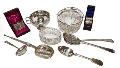 Lot 395 - A Collection of Assorted Silver, comprising: a...