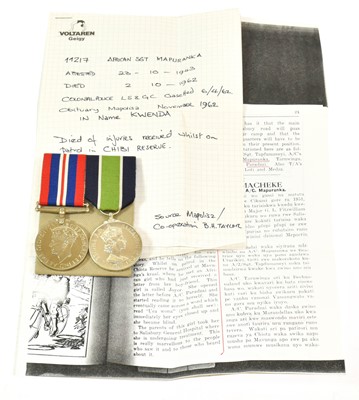 Lot 73 - A 1939-45 War Medal and Colonial Police Long...