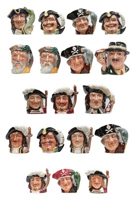 Lot 63 - Eighteen Royal Doulton character jugs, to...