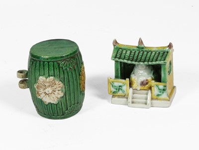 Lot 108 - A Chinese Sancai Porcelain Figure of Buddha,...
