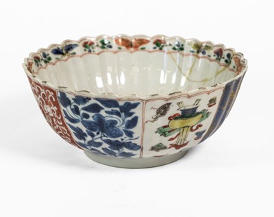 Lot 92 - A Chinese Porcelain Bowl, Kangxi, of fluted...
