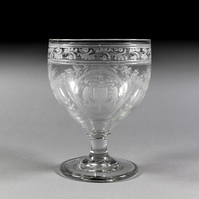 Lot 254 - A Glass Rummer, early 19th century, the ovoid...