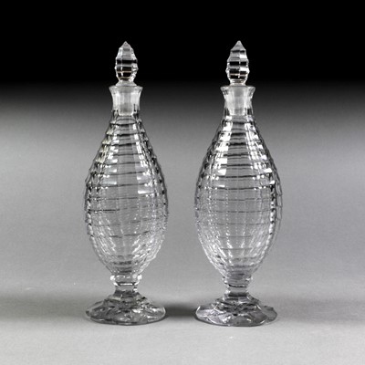 Lot 259 - A Pair of Regency Glass Scent Flasks and...