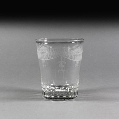 Lot 249 - A Glass Tumbler, early 19th century, engraved...