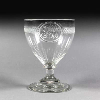 Lot 257 - A Glass Rummer, early 19th century, the ovoid...