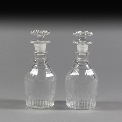 Lot 237 - A Pair of Glass Miniature Decanters and...
