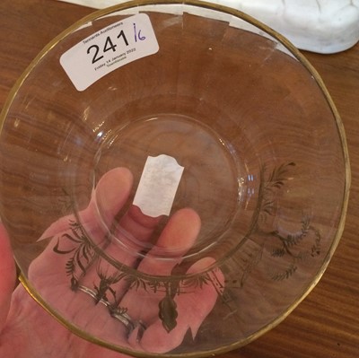 Lot 241 - A Set of Six Bohemian Gilt Glass Fingers Bowls,...