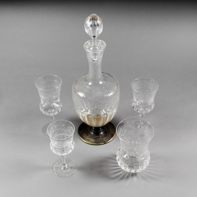 Lot 264 - A Webb Glass Table Suite, 20th century,...