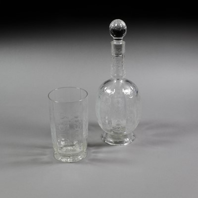 Lot 253 - A Victorian Glass Decanter and Stopper, of...