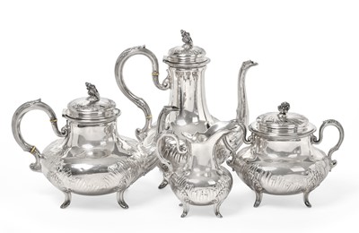 Lot 201 - A Four-Piece French Silver Tea and...