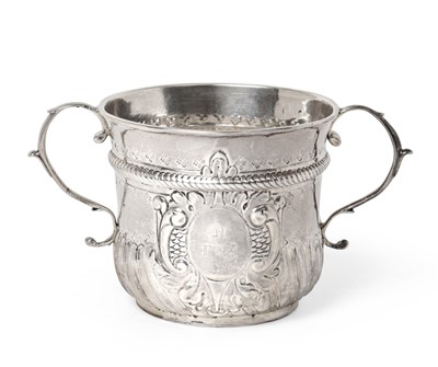 Lot 119 - A George I Silver Porringer, by Timothy Ley,...