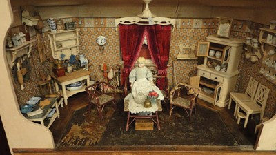 Lot 2011 - A Circa 1930s Dolls Kitchen Room Setting, with...