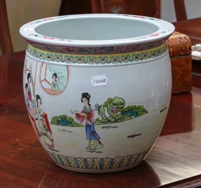 Lot 457 - A 20th century Chinese planter with famille...