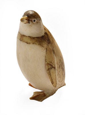 Lot 341 - A Carved Marine Ivory Model of a Penguin,...