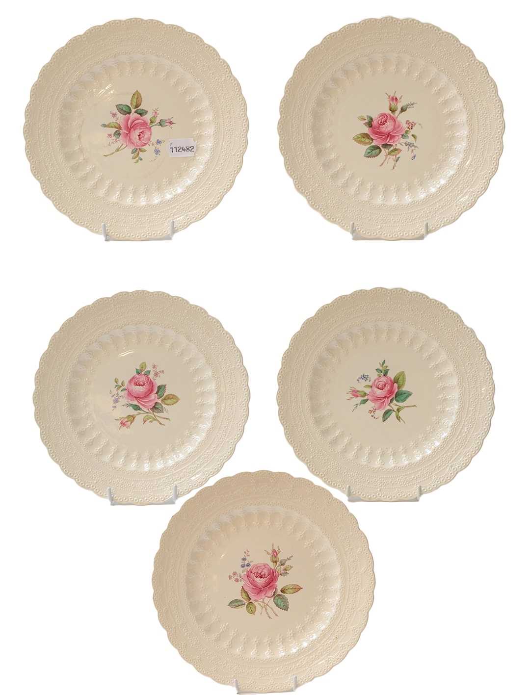 Lot 42 - Eight 19th century Coalport dessert plates, of...