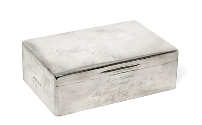Lot 217 - An Elizabeth II Silver Cigarette-Box, by...