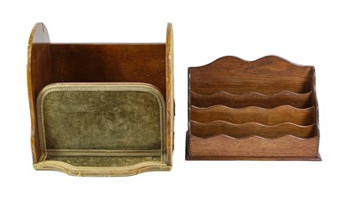 Lot 296 - An Oak Stationery Rack, circa 1900, with...