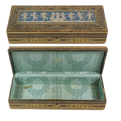Lot 297 - A Brown Morocco-Covered Box, early 20th...