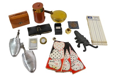 Lot 294 - A Leather-Cased Travelling Bezique Set, 20th...