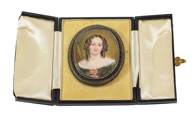 Lot 293 - French School (19th century): Miniature Bust...
