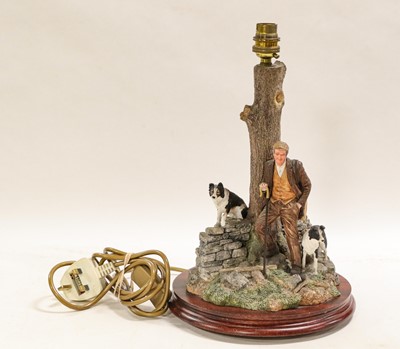 Lot 62 - Border Fine Arts 'Moment to Reflect' (Lamp) (Shepherd and Border Collies)