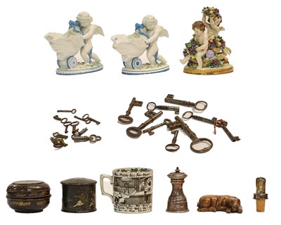 Lot 65 - Sundry items including: a George III mahogany...