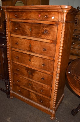 Lot 1263 - A 19th century Continental walnut wellington...