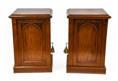 Lot 1268 - A Pair of Victorian Mahogany Pedestals, the...