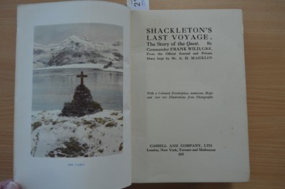 Lot 2174 - Wild (Frank) Shackleton's Last Voyage: The...