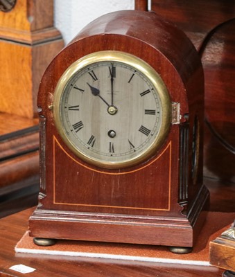 Lot 1351 - A German walnut table clock case, now with...