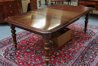 Lot 1190 - A Victorian mahogany extending dining table...