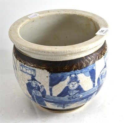 Lot 94 - Late 19th century crackleware cache pot