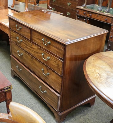 Lot 1313 - A George III mahogany chest, 110cm by 53cm by...