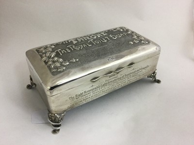 Lot 2141 - An Edward VII Silver Box