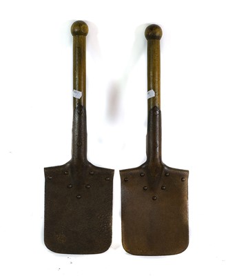 Lot 3107 - Two First World War German Trench Shovels,...