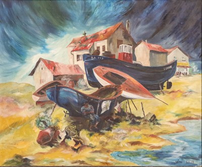 Lot 1166 - Willy Tirr (1915-1991) Beach Scene Signed and...