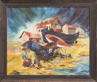 Lot 1166 - Willy Tirr (1915-1991) Beach Scene Signed and...