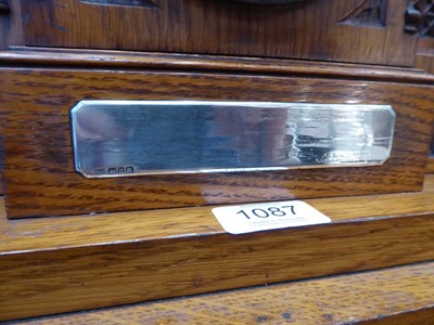 Lot 1087 - An Unusual Oak and Silver Mounted Church Organ...