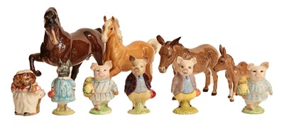 Lot 257 - Beswick Beatrix Potter figures, donkeys,...