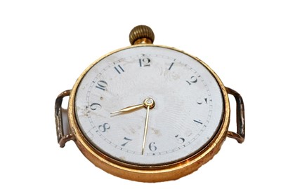 Lot 310 - An 18 carat gold converted wristwatch