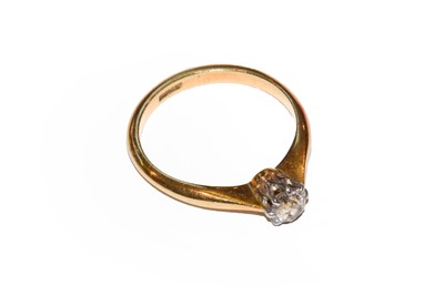 Lot 66 - A diamond solitaire ring, stamped '18CT',...