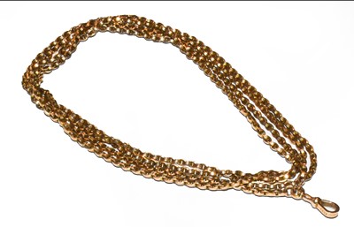 Lot 71 - A chain, with applied marks stamped '9C', clip...