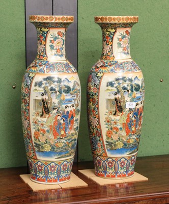 Lot 439 - A large pair of 20th century Japanese...