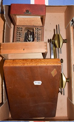 Lot 1219 - Clock makers tools, including two cased...