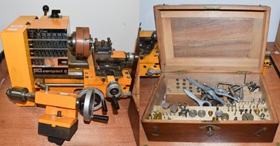 Lot 1222 - Emco Compact 8 lathe, with a box containing...