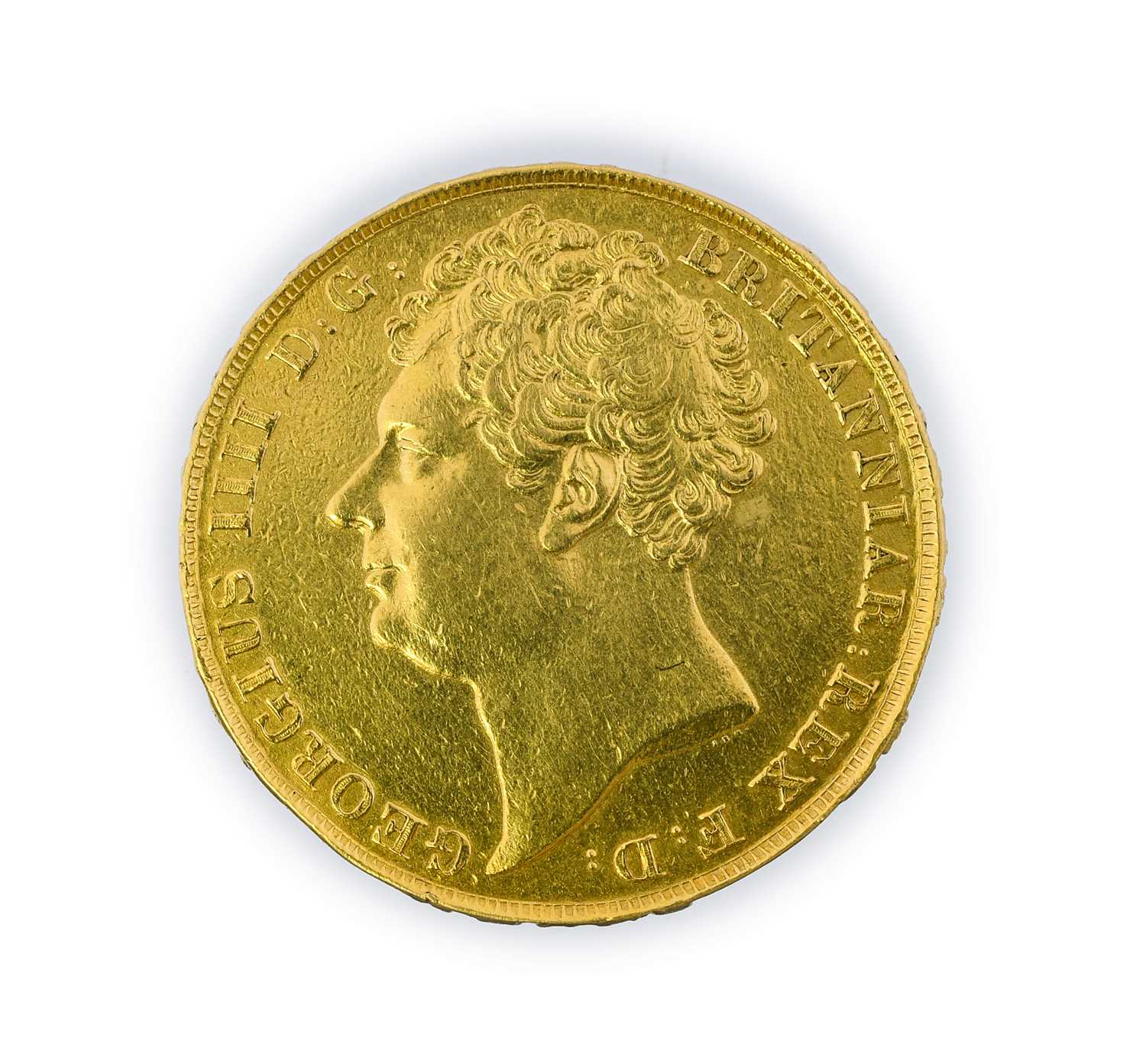 Lot 77 - George IV, Two Pounds, 1823, bare head left,...
