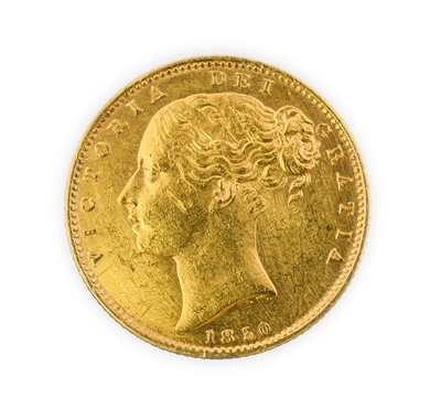 Lot 86 - Victoria, Sovereign, 1850, second young head...