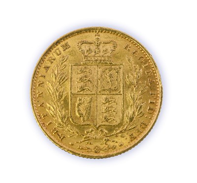 Lot 89 - Victoria, Sovereign, 1853, second young head...
