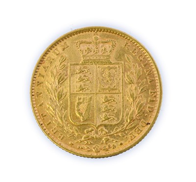 Lot 96 - Victoria, Sovereign, 1863, second young head...