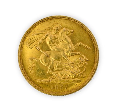 Lot 114 - Victoria, Two Pounds, 1887, Jubilee head left,...